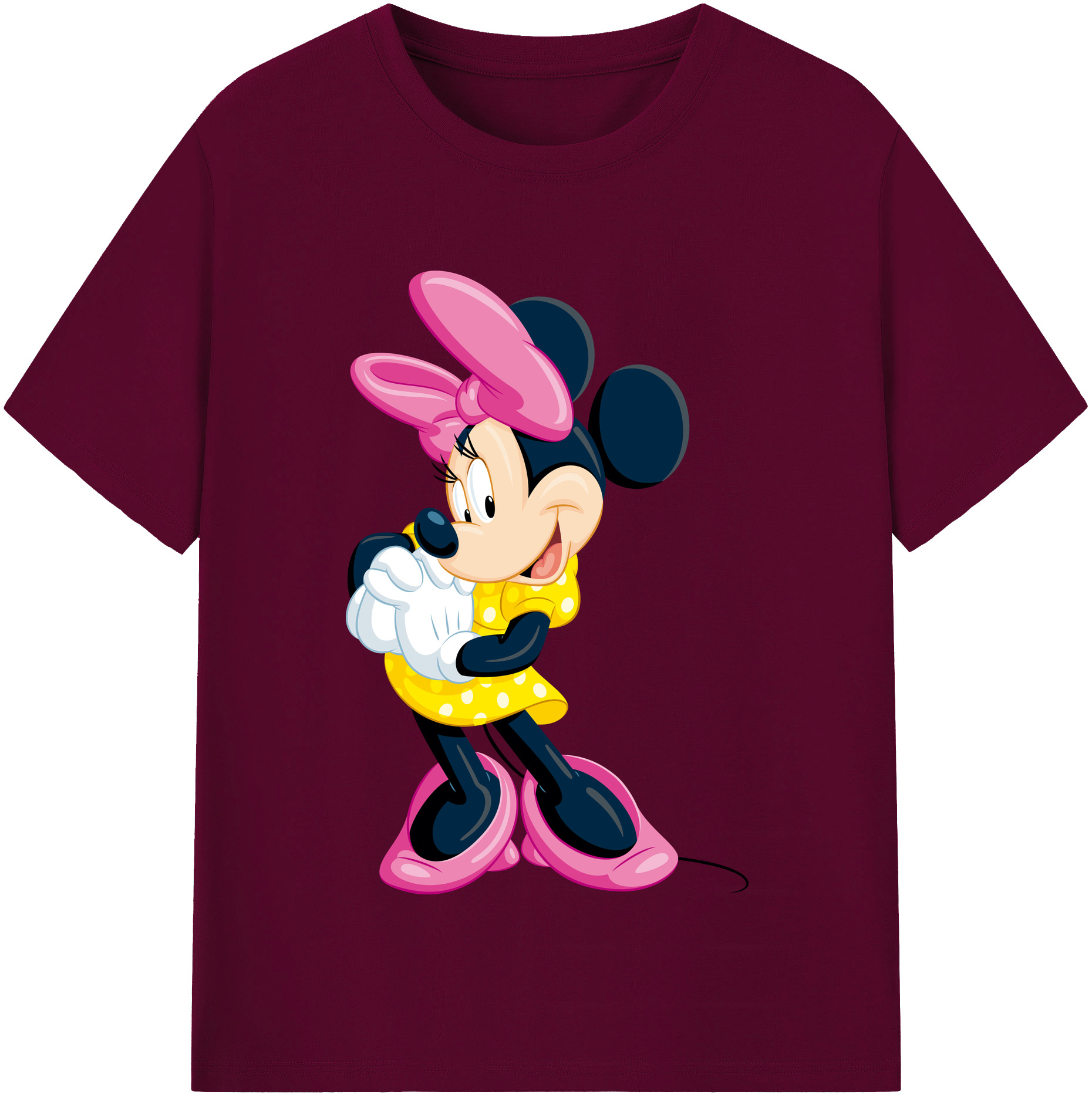（画像用） ミッキーマウス Mickey Mouse レディースカジュアルプリントTシャツ（綿100％）